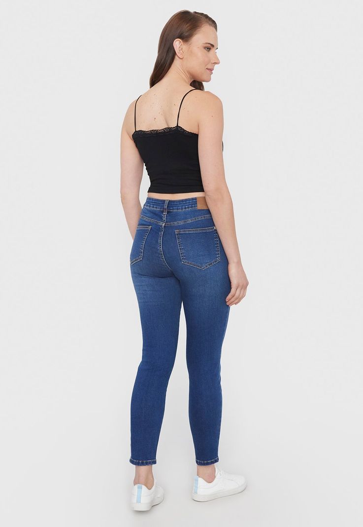 Jeans Mujer Skinny Azul Oscuro Corona-1