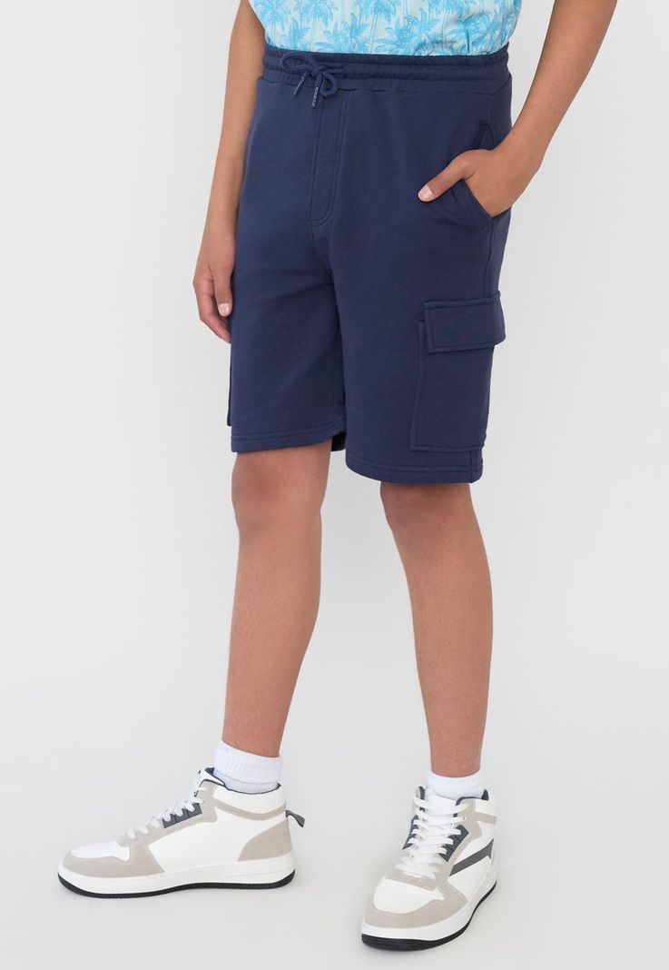 Short Niño Teen Punto Cargo Azul Corona-1