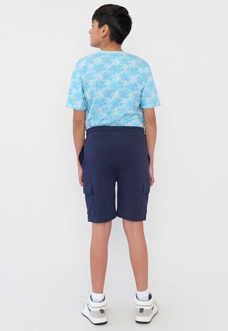 Short Niño Teen Punto Cargo Azul Corona-2