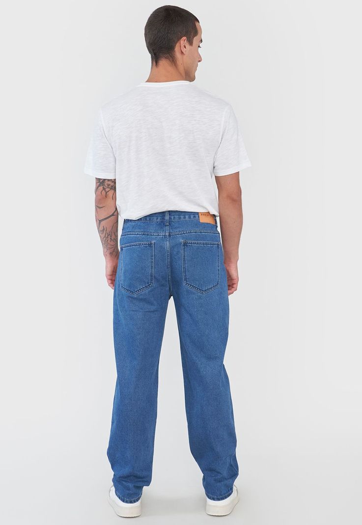 Jeans Hombre Straight Color Azul Medio Corona-2
