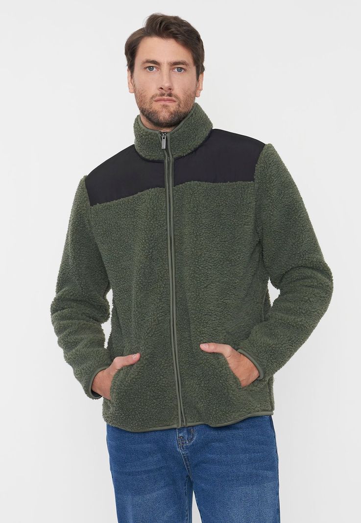 Chaqueta Hombre Sherpa Musgo Corona-0
