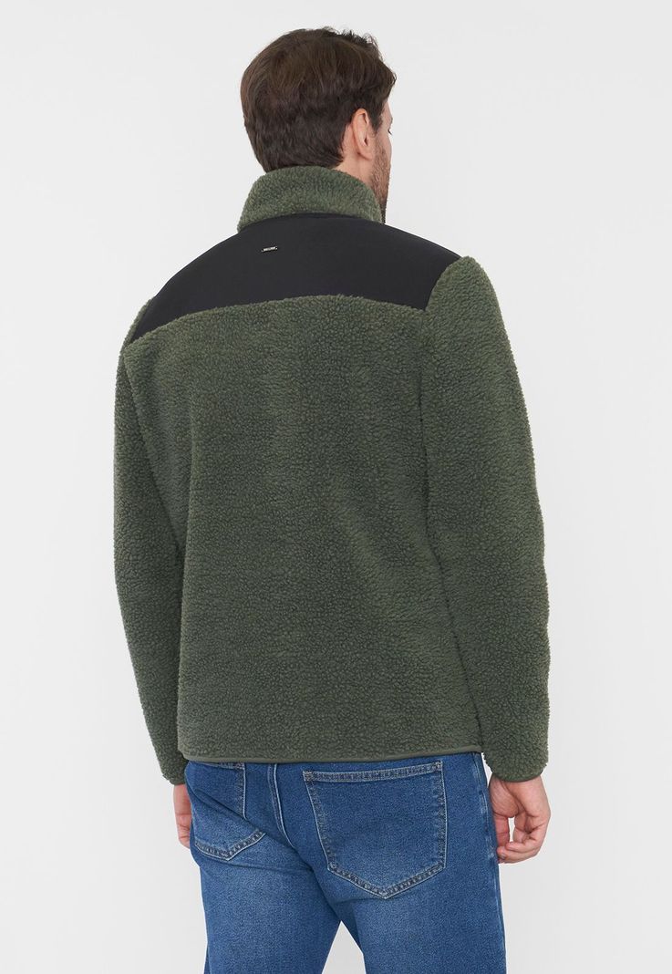 Chaqueta Hombre Sherpa Musgo Corona-1