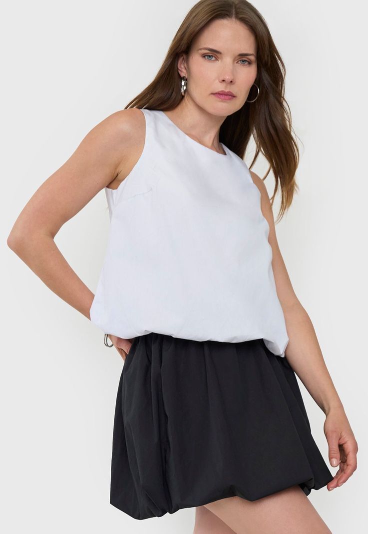 Blusa Mujer Volumen Blanco Corona-0