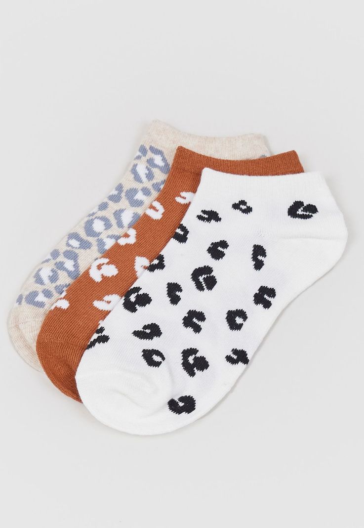 Calcetines Cortos Animal Print Corona-0