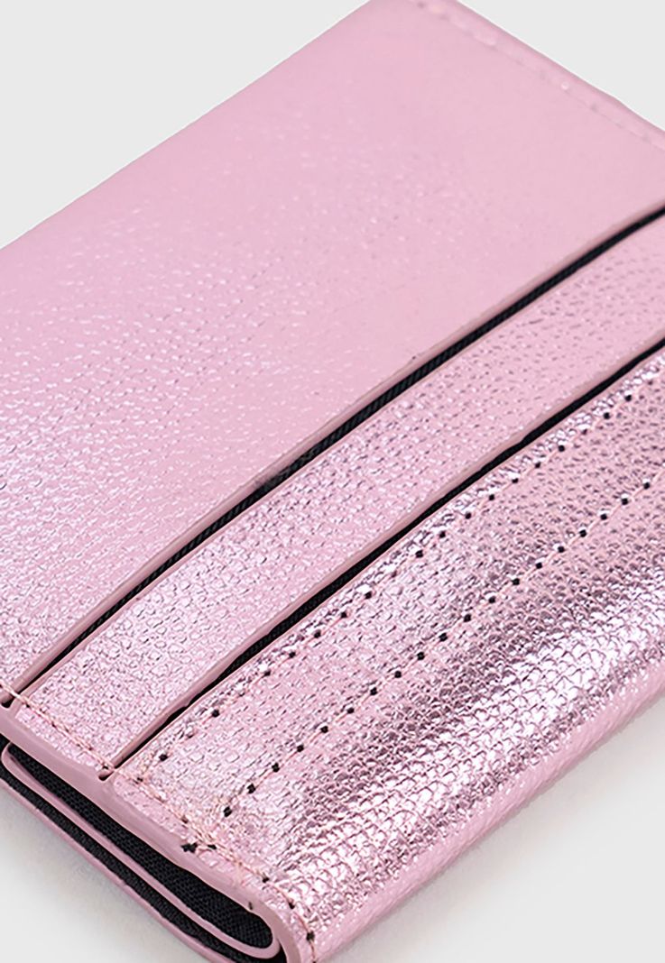 Monedero Mujer Metalizado Rosado Corona-3