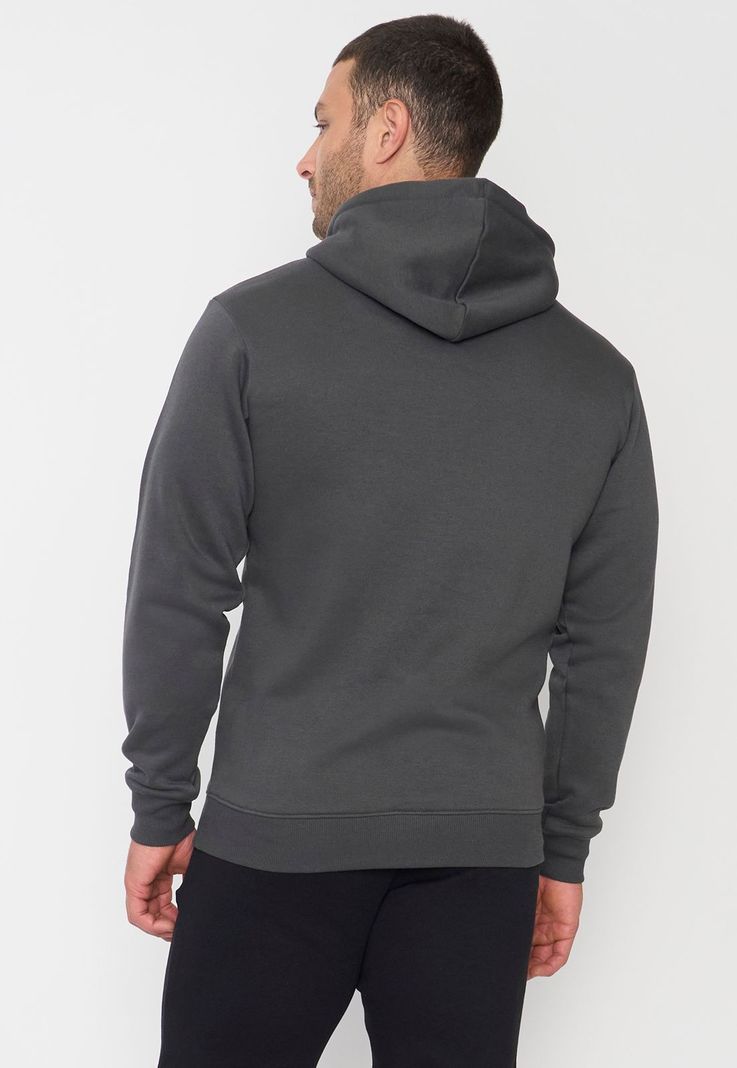 Polerón Hombre Deportivo Canguro Charcoal Corona-1