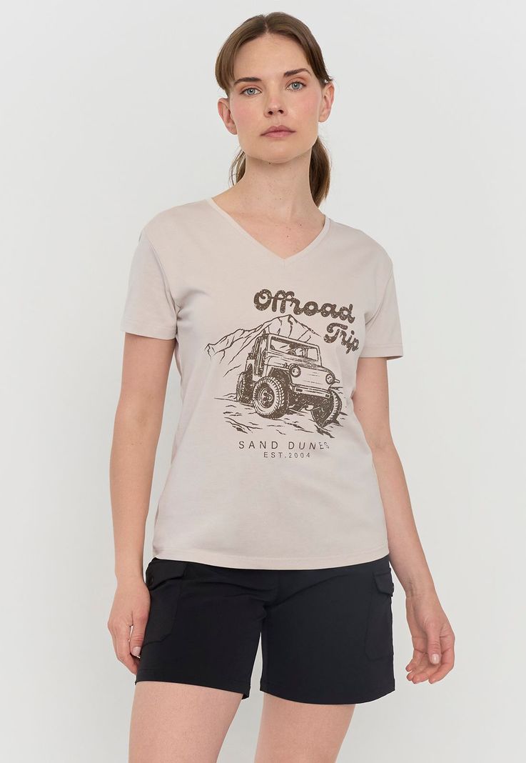 Polera Outdoor Mujer Fun Beige Corona-0