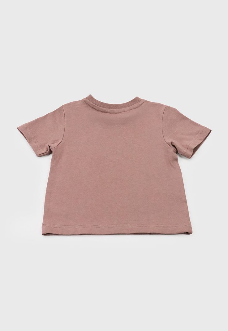 Polera Bebe Niño M/C Fun Café Corona-1