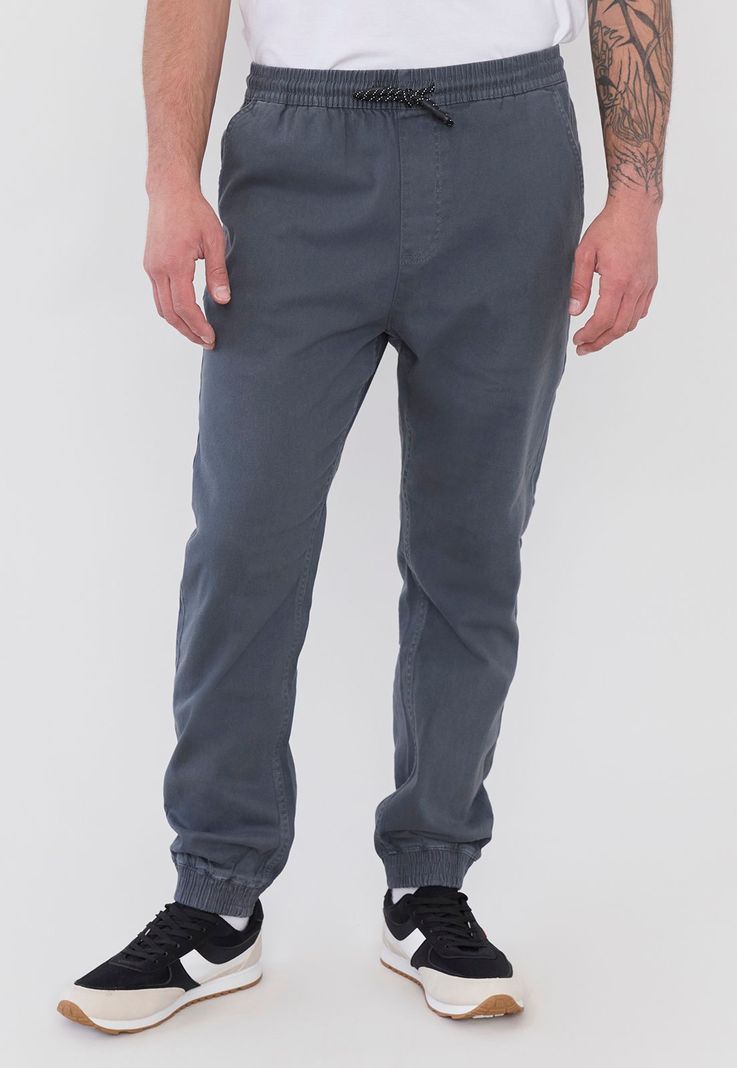 Pantalón Hombre Jogger Fit Gris Oscuro Twill Corona-1