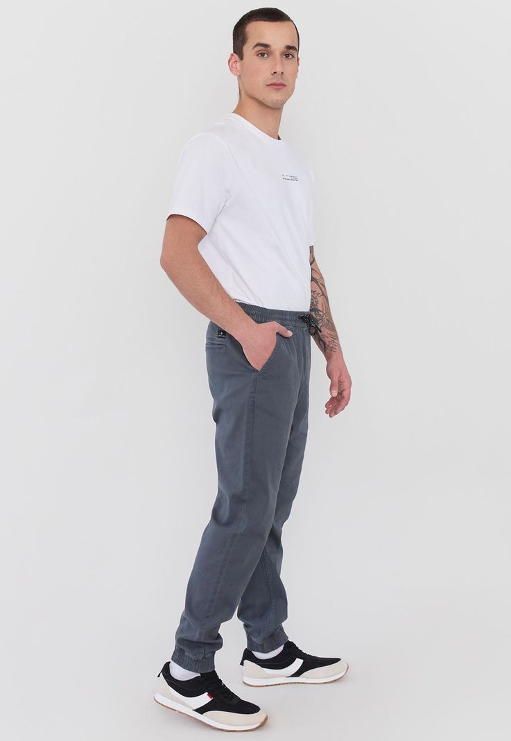 Pantalón Hombre Jogger Fit Gris Oscuro Twill Corona-3