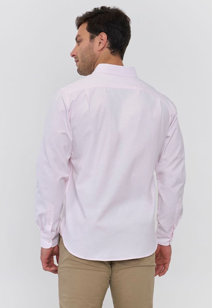 Camisa Hombre Oxford Color Rosado Corona-1