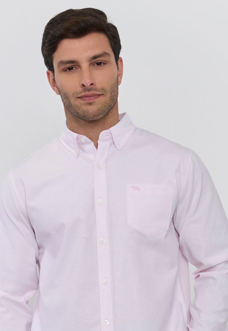 Camisa Hombre Oxford Color Rosado Corona-2