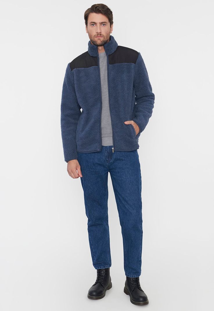 Chaqueta Hombre Sherpa Azul Corona-3