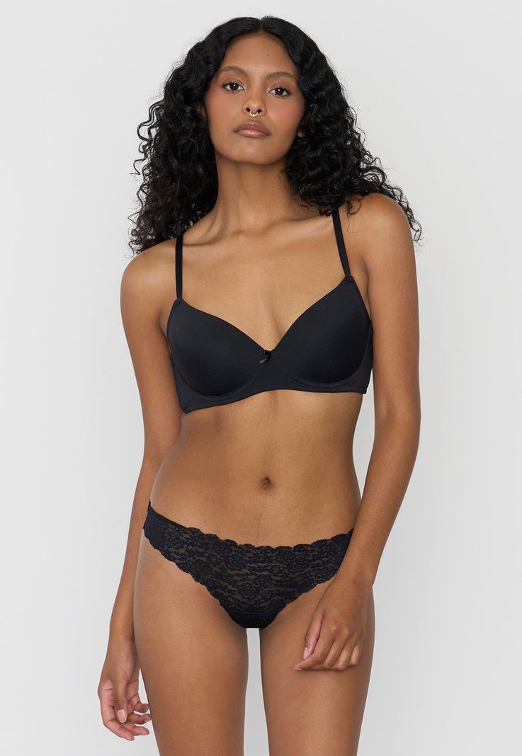 Colaless Mujer Encaje Negro Corona-0