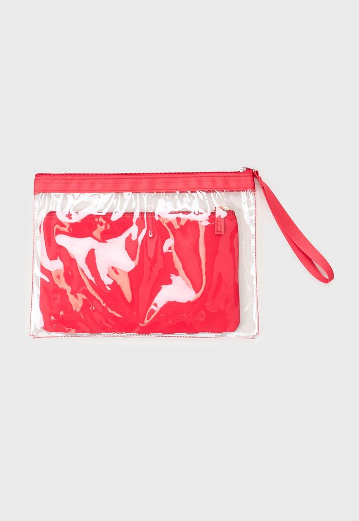 Estuche Mujer Doble Print Rayas Rojo Corona-1