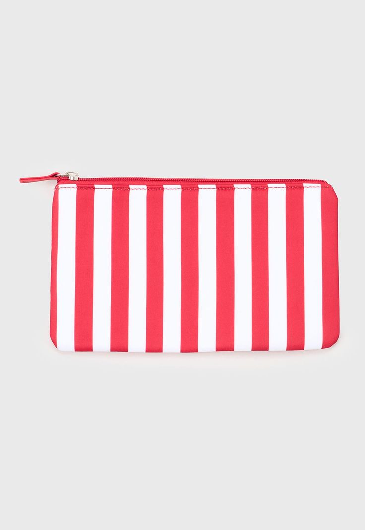 Estuche Mujer Doble Print Rayas Rojo Corona-3
