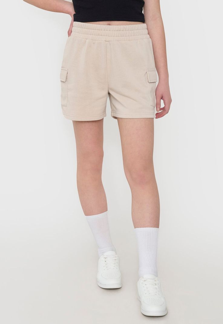 Short Niña Teen Punto Cargo Beige Corona-1