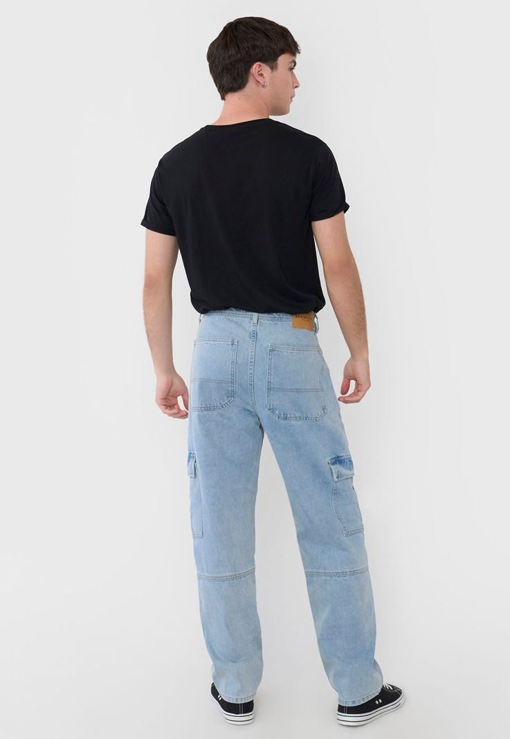 Jeans Hombre Cargo Azul Claro Corona-2