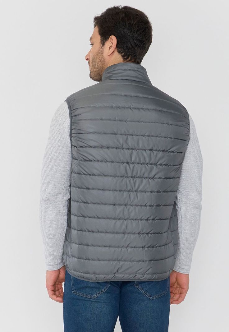 Parka Hombre Sin Mangas Gris Corona-1