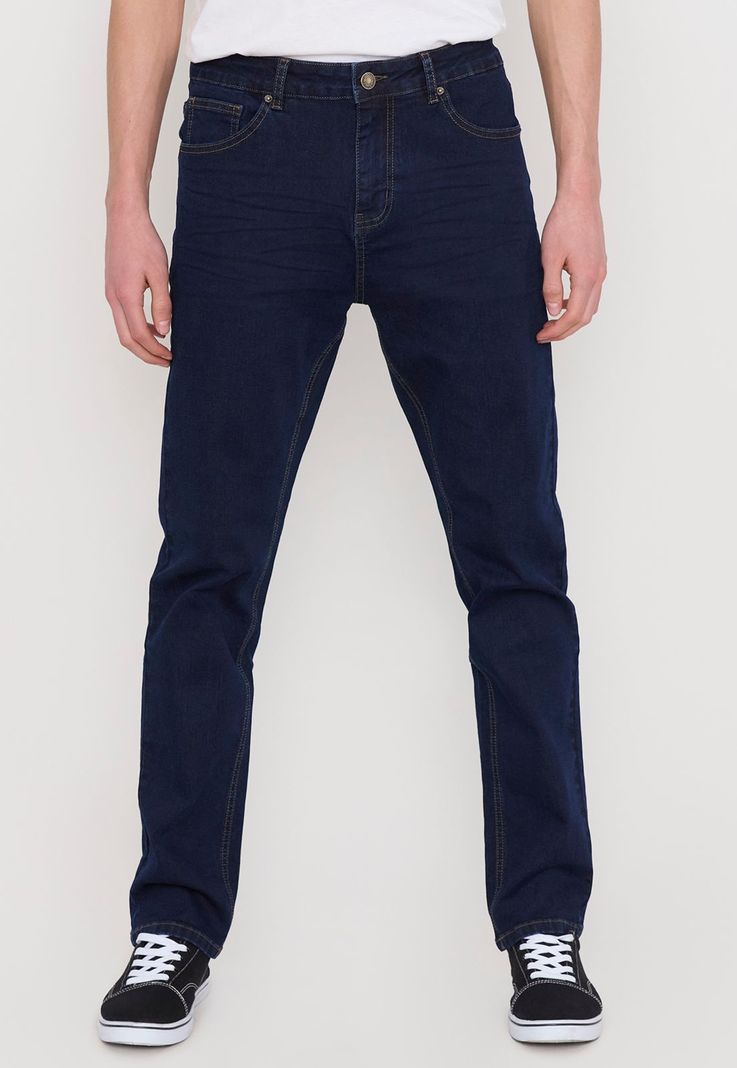 Jeans Hombre Slim Fit Azul Raw Spandex Corona-1