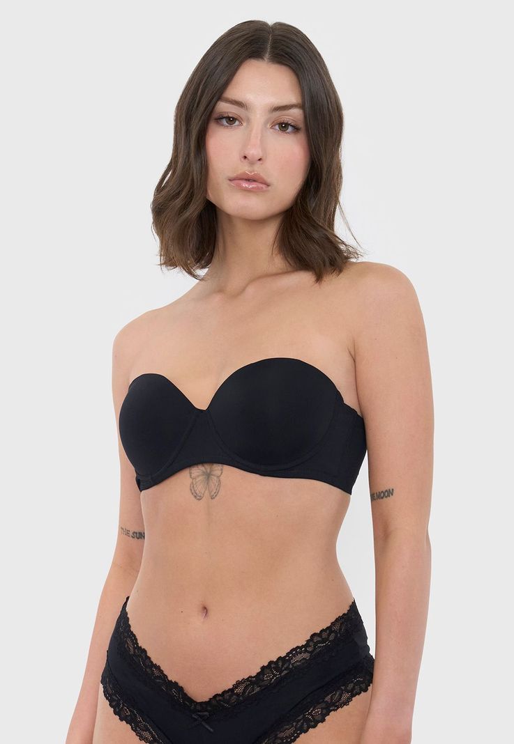 Sostén Mujer Strapless Copa B Ecru Corona-0