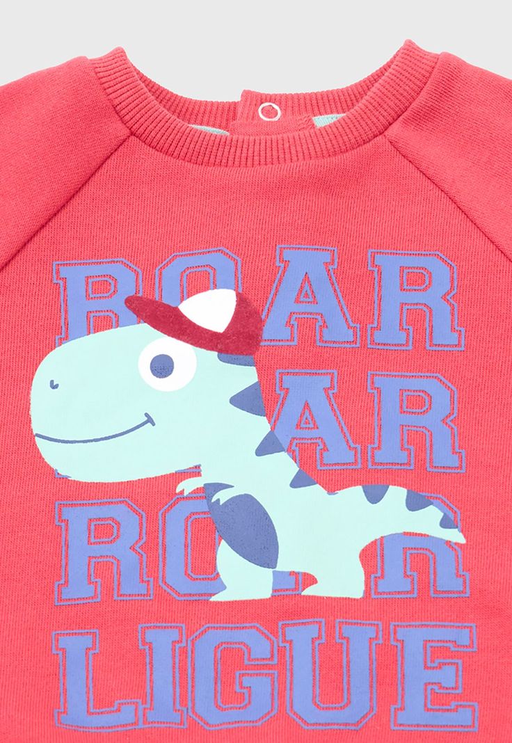 Poleron Bebe Niño Pullover Focal Rojo Corona-2