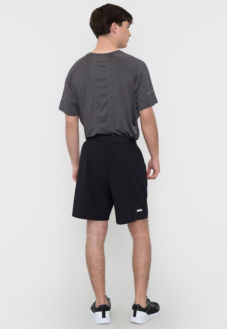 Short Hombre Deportiva Textura Negro Corona-2