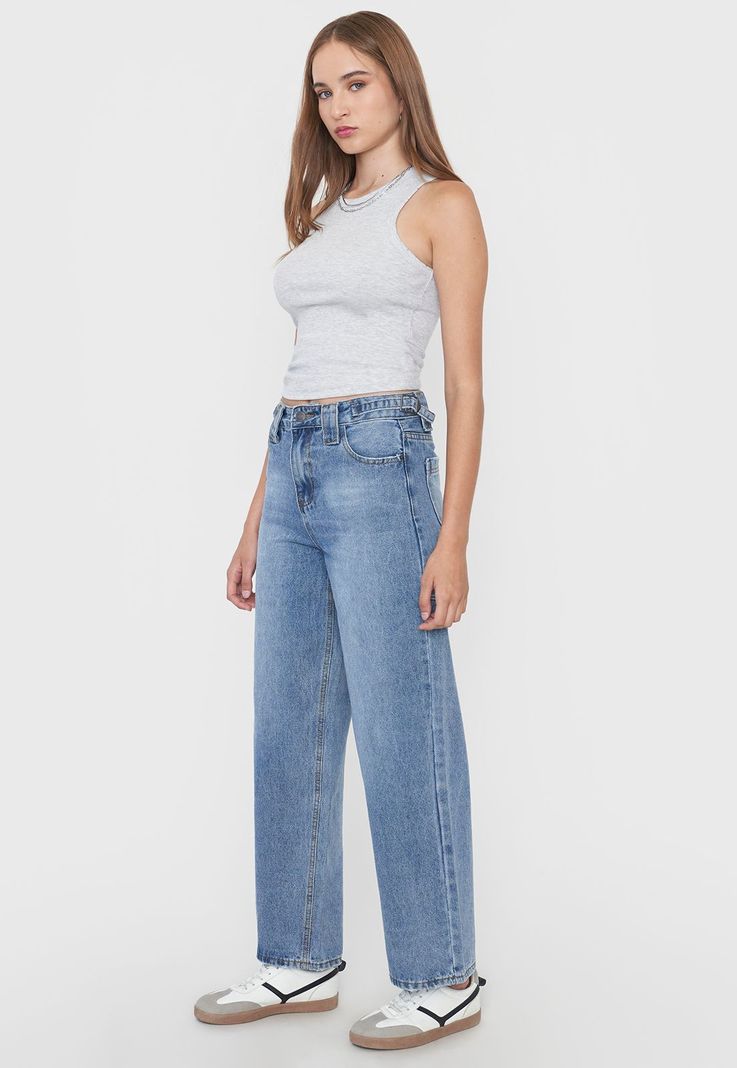 Jeans Mujer Baggy Fit Azul Medio Corona-3