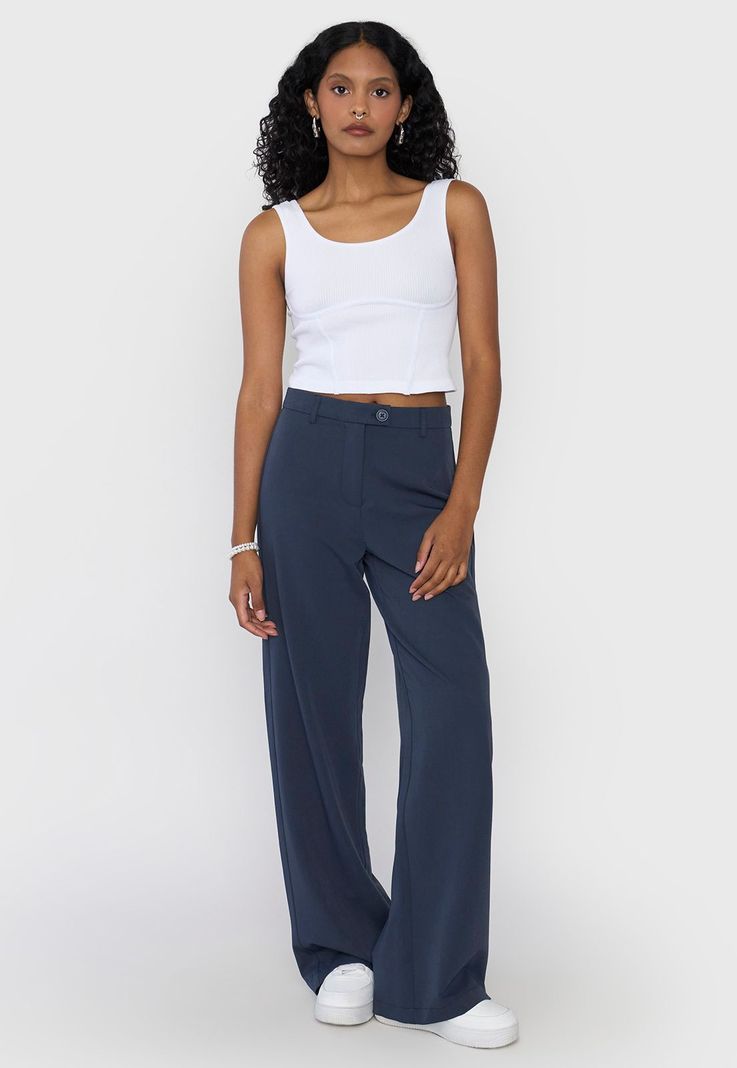 Pantalón Mujer Gris Sastrero Corona-0