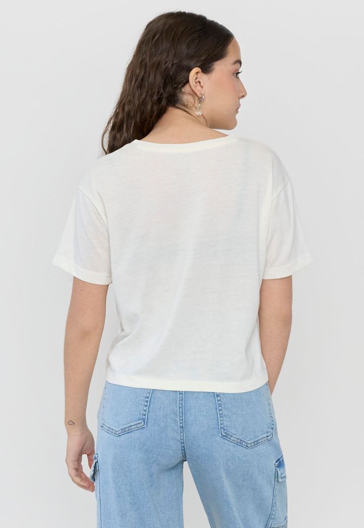 Polera Niña Crop Oversize Sporty Crudo Corona-1