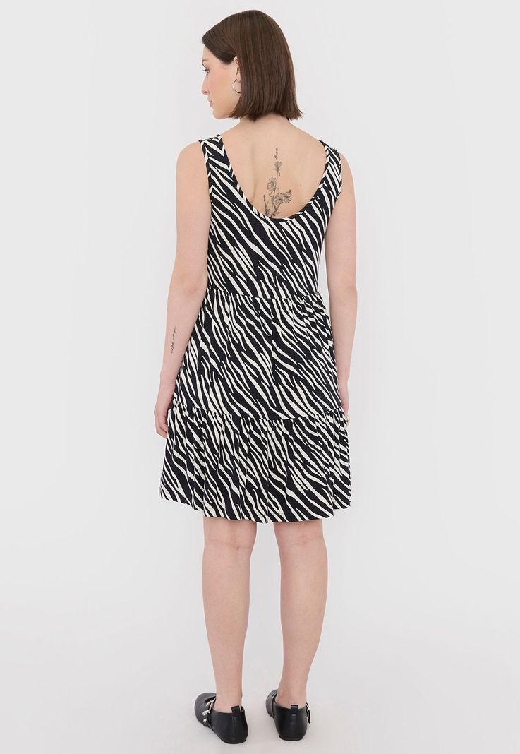 Vestido Mujer Rib Corto Print Cebra Corona-1