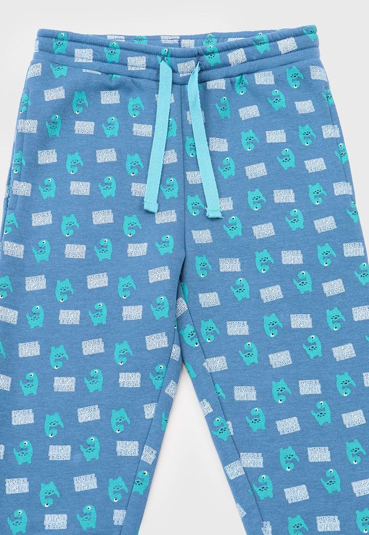 Pantalon De Buzo Bebe Niño Fullprint Azul Corona-2
