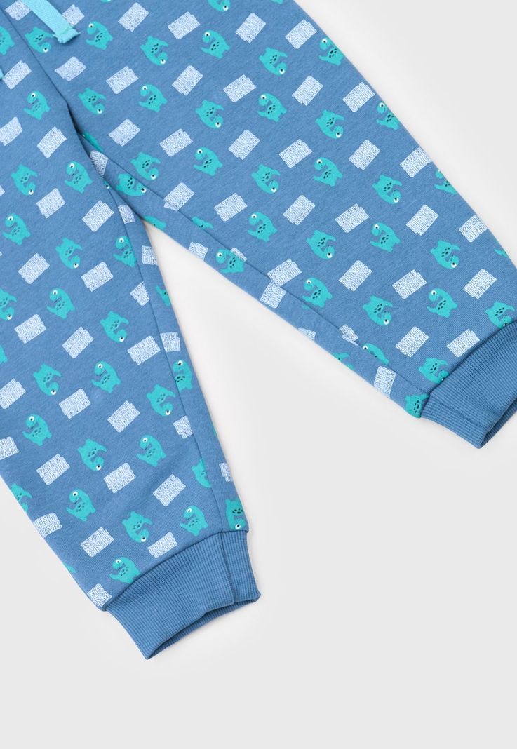 Pantalon De Buzo Bebe Niño Fullprint Azul Corona-3