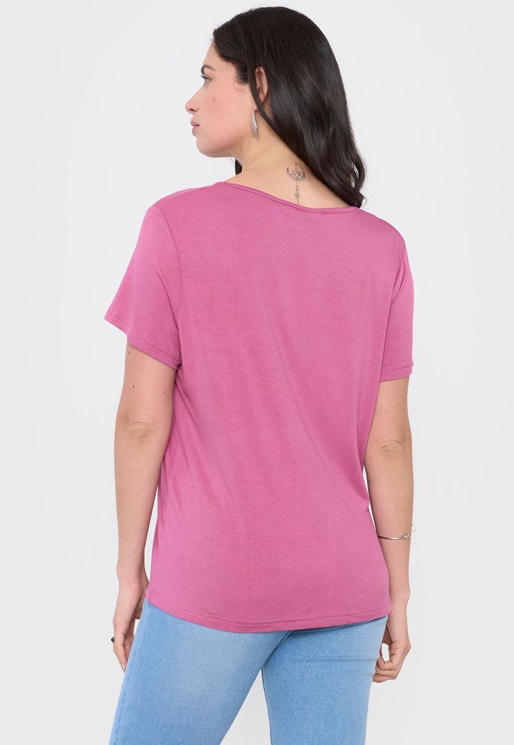 Polera Mujer Print Boho Rosado Corona-1