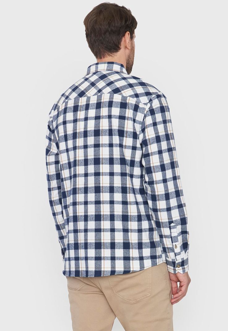 Camisa Hombre Franela Blanco Corona-1