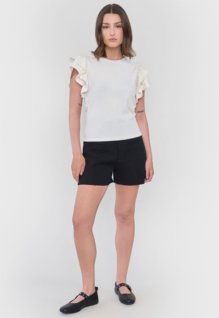 Polera Mujer Rib Vuelos Ecru Corona-3