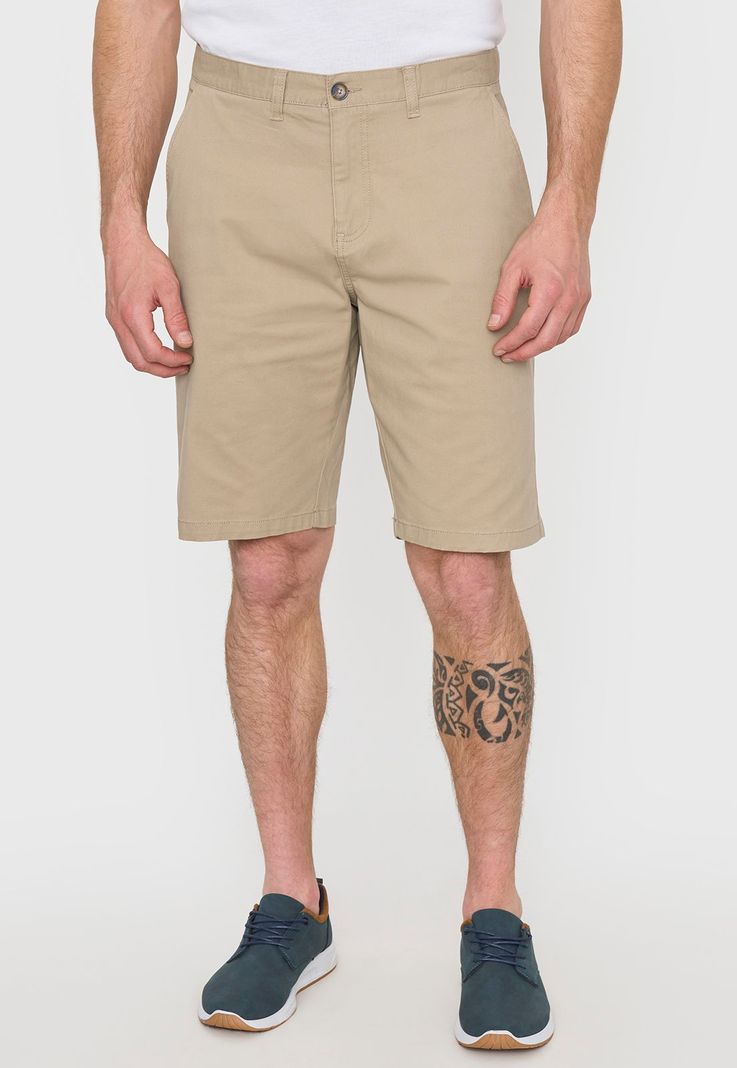 Bermuda Hombre Bolsillo Chino Ecru Corona-1