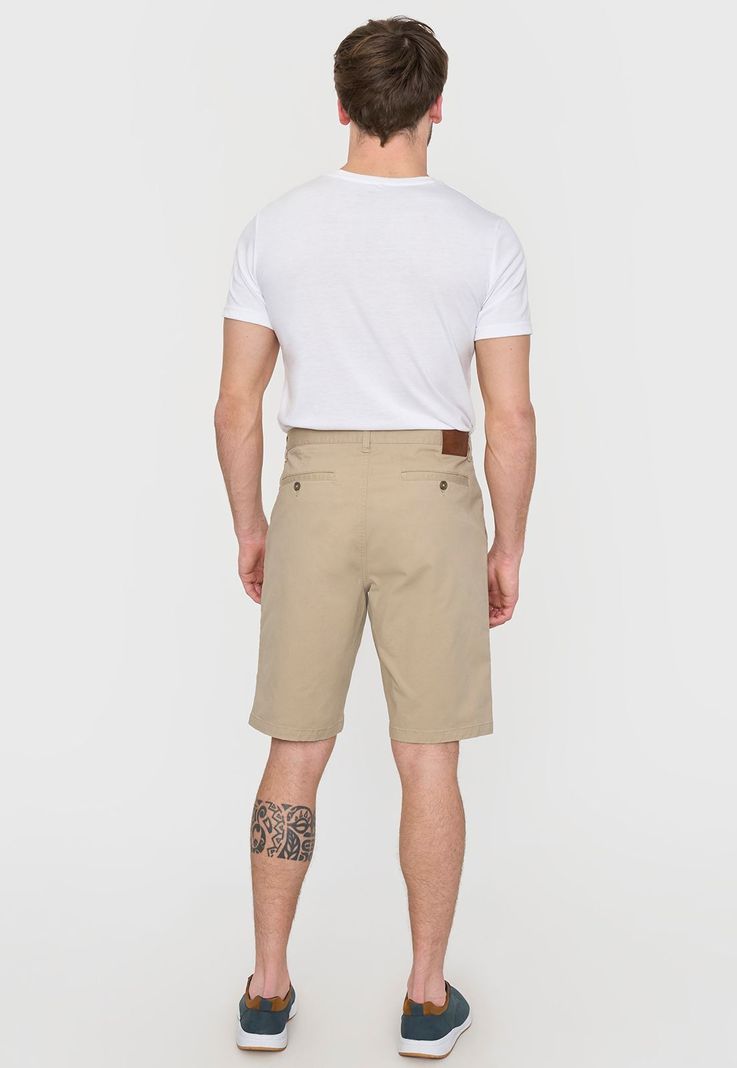 Bermuda Hombre Bolsillo Chino Ecru Corona-2