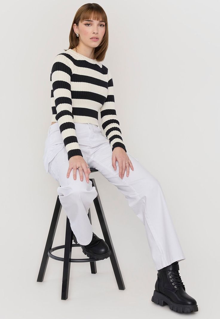 Pantalón Mujer Cargo Stretch Blanco Corona-0
