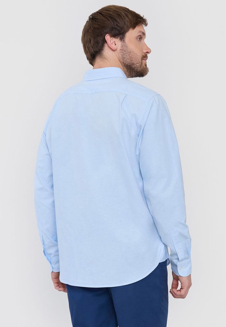 Camisa Hombre Celeste Oxford Corona-1
