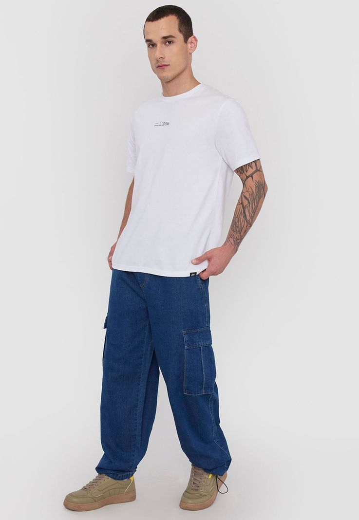 Jeans Hombre Parachute Fit Cargo Azul Medio Corona-0
