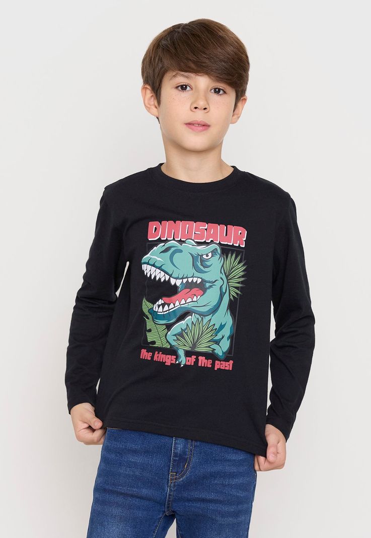 Polera Niño Kids Antifaz Negro Corona-1