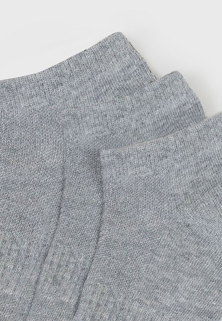 Calcetines Mujer Tripack Deportivos Cortos Gris Corona-1