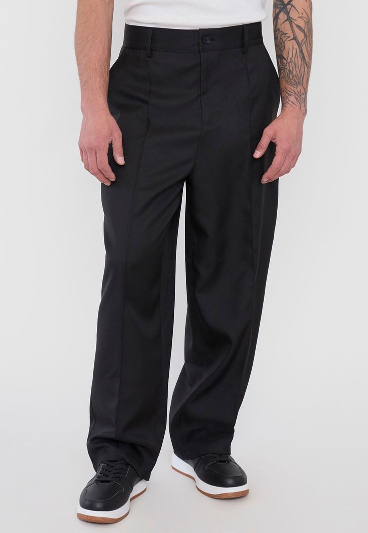 Pantalón Hombre Sastrero Relaxed Fit Night Negro Corona-1