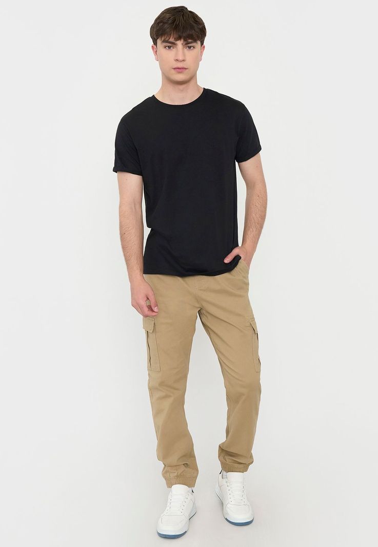 Buzo Hombre Jogger Cargo Camel Corona-0