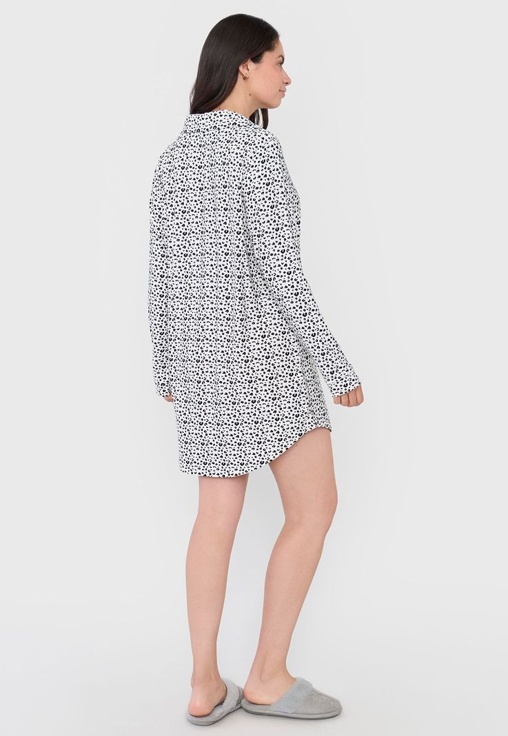 Camisa de Dormir Mujer Gris Corona-1