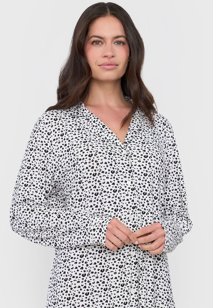 Camisa de Dormir Mujer Gris Corona-2