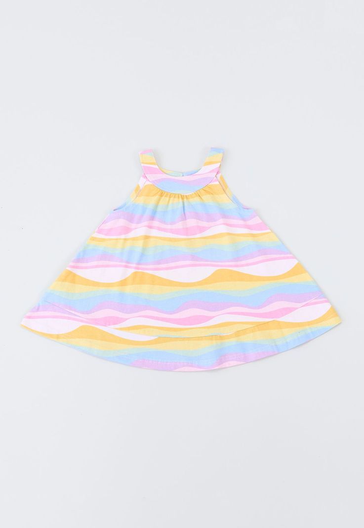 Vestido Bebe Niña Campana Multicolor Corona-0