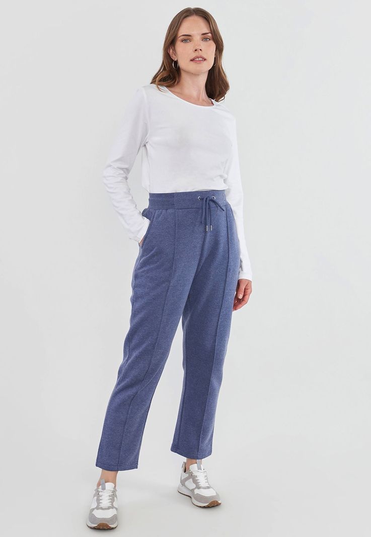 Pantalón Mujer Jogger Navy Melange Corona-0