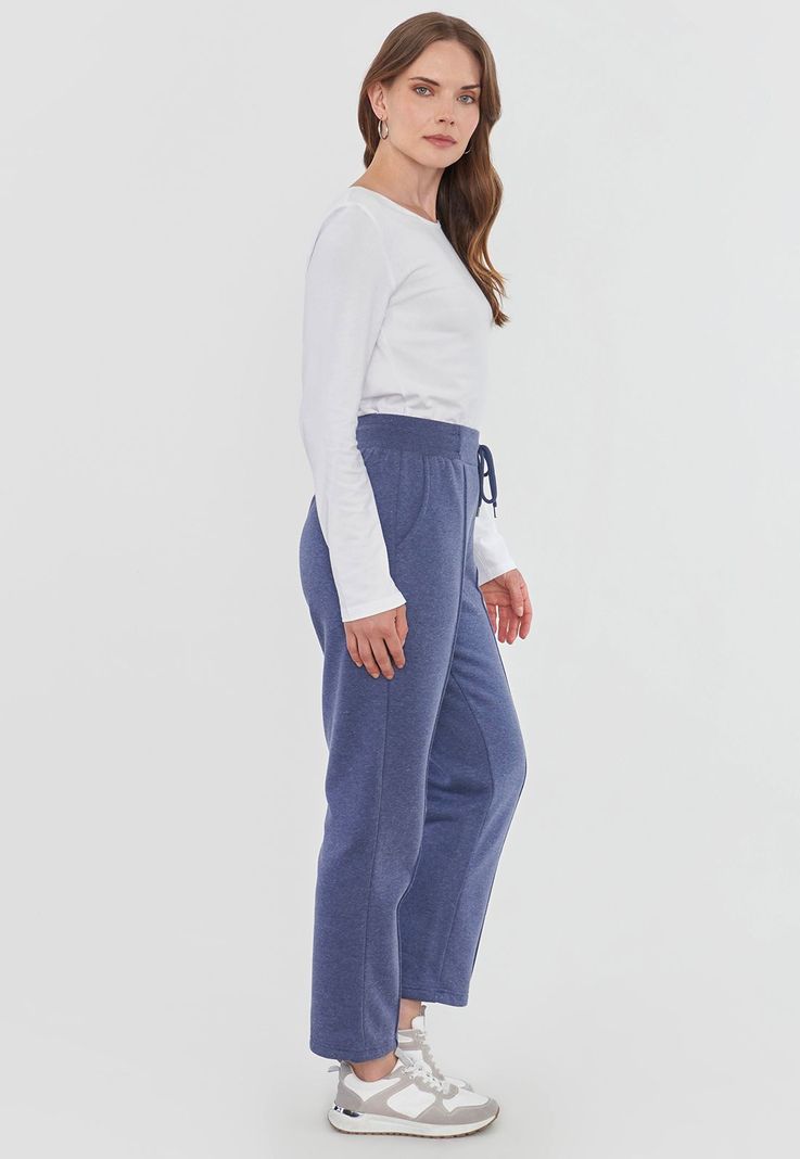 Pantalón Mujer Jogger Navy Melange Corona-3